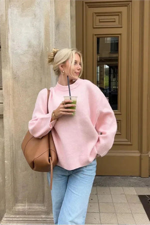 Women's Pink Knitted Sweater