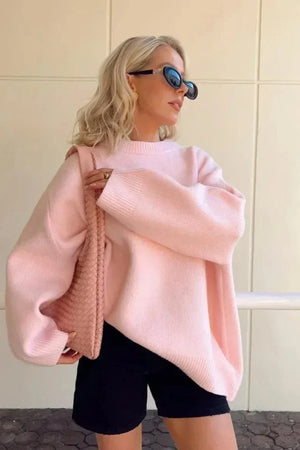 Women's Pink Knitted Sweater