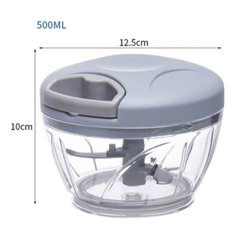Multi-Purpose Manual Chopper – 500/900ML Steel Cutter