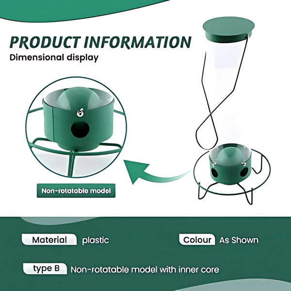 Outdoor Hanging Bird Feeder – Squirrel-Resistant Design