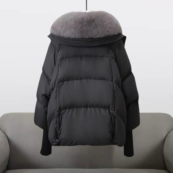 Winter Puffer Jacket With Faux-Fur Collar