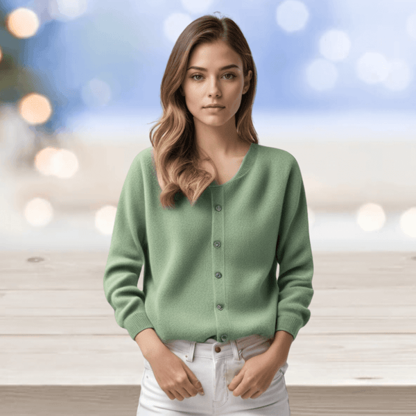 Women's Soft Cashmere V-Neck Cardigan