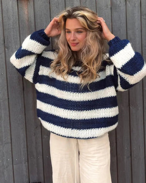 Striped Loose-Fit Opulent Women’s Knit Sweater