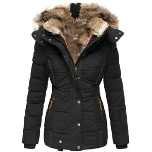 Luxury Plush Hooded Autumn Winter Coat