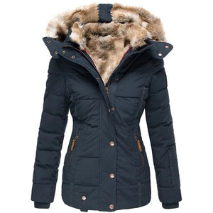 Luxury Plush Hooded Autumn Winter Coat