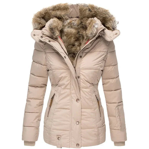 Luxury Plush Hooded Autumn Winter Coat