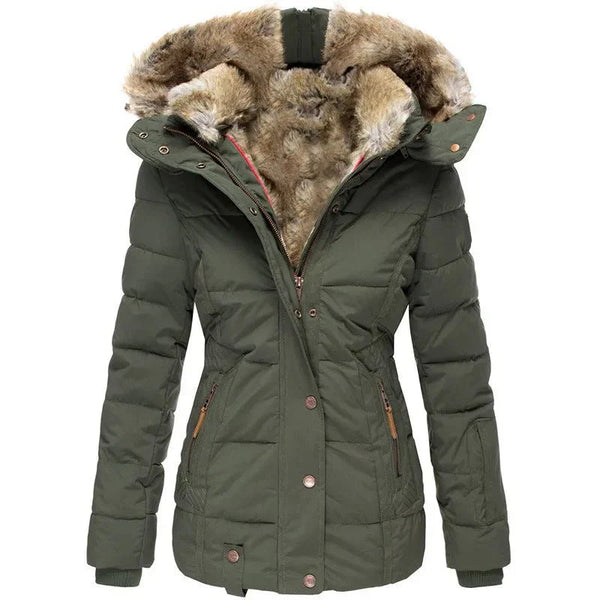 Luxury Plush Hooded Autumn Winter Coat