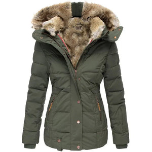 Luxury Plush Hooded Autumn Winter Coat