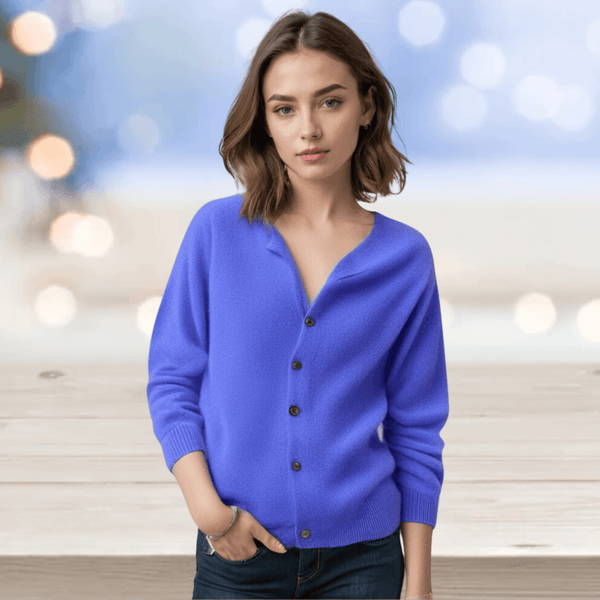 Women's Soft Cashmere V-Neck Cardigan