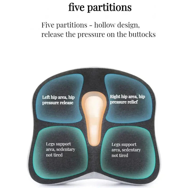 Orthopedic Memory Foam Chair Cushion for Car & Office Use