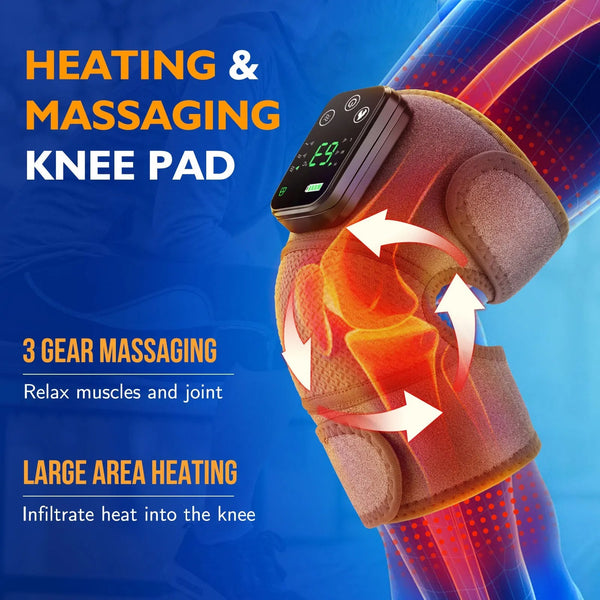 Electric 3-in-1 Heating Vibration Brace for Knee & Shoulder Therapy