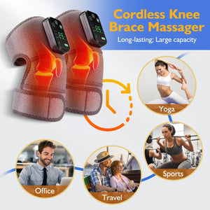 Electric 3-in-1 Heating Vibration Brace for Knee & Shoulder Therapy