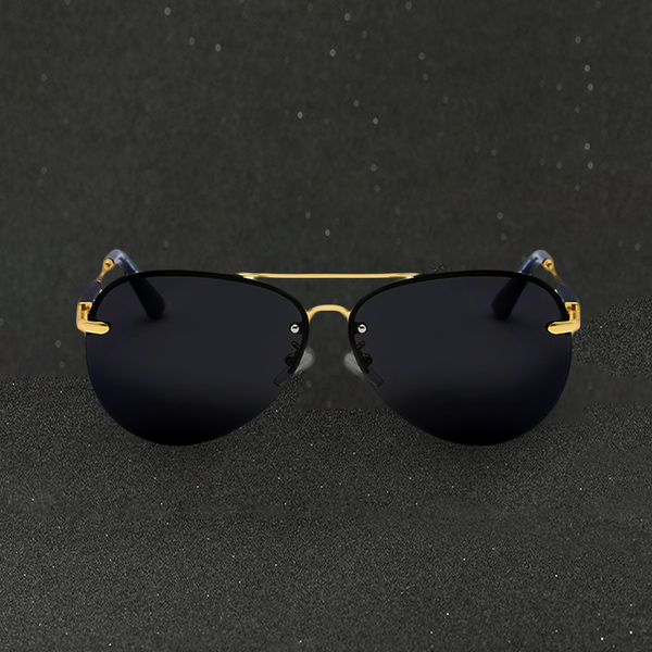 Black Polarized Aviator Shades – Men’s