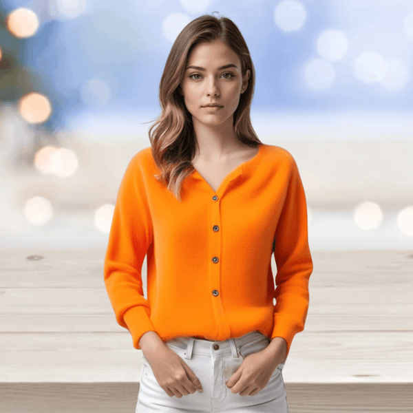 Women's Soft Cashmere V-Neck Cardigan