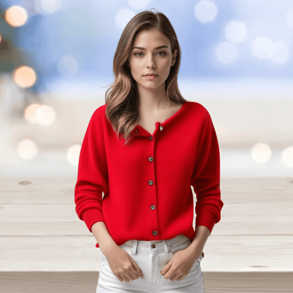Women's Soft Cashmere V-Neck Cardigan