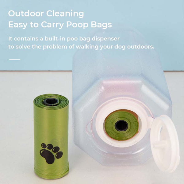 3 in 1 Portable Dog Walking Water Bottle