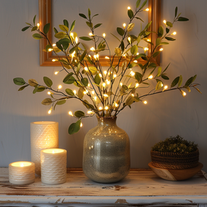 Eucalyptus LED Lights Wreath Table Decor