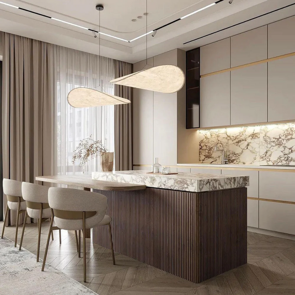 Japanese Silk Pendant Light – Handcrafted