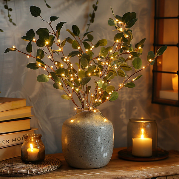 Eucalyptus LED Lights Wreath Table Decor