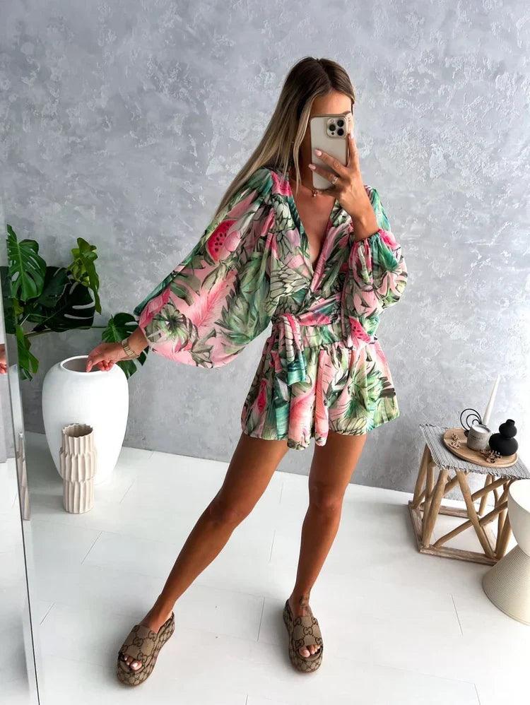 Summer Boho Lace Playsuit – Beachwear for Women