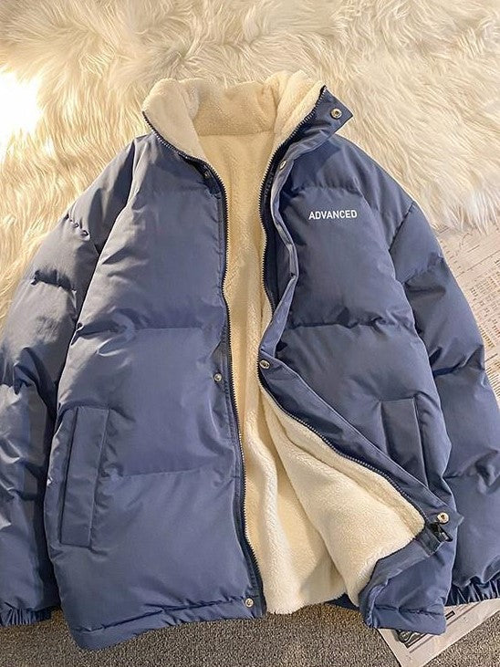 Vintage Short Puffer with High Neck