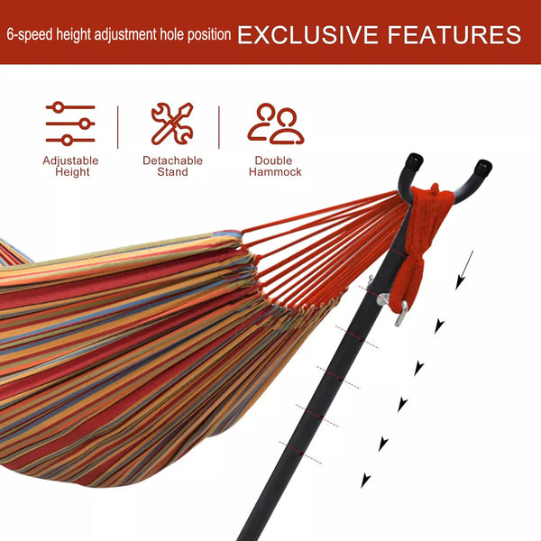 Premium Double Hammock with Stand