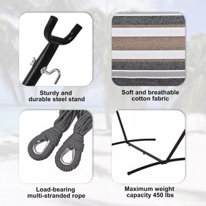 Premium Double Hammock with Stand