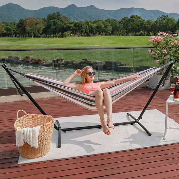 Premium Double Hammock with Stand
