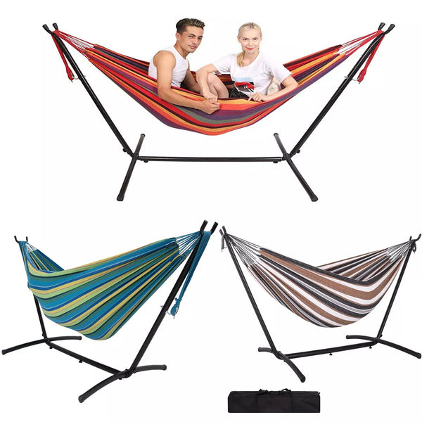 Premium Double Hammock with Stand